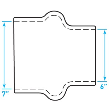 Air Intake Rubber Hump Hose Reducer - 7" / 5.5"